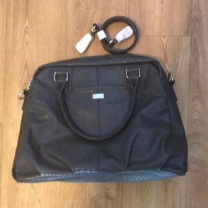 Thirty one jewell large gray snakeskin pattern bag